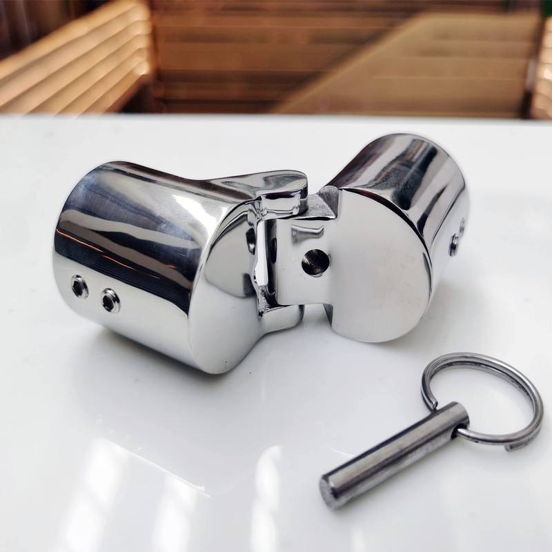 RedSnake Stainless Steel Marine Grade Boat Railing Pipe Connector Folding