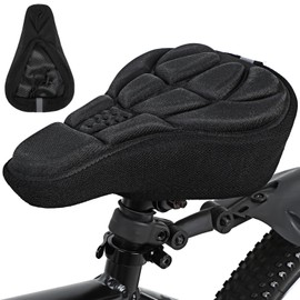 BESPORTBLE Pack of 2 Gel Saddle Cover Bicycle Saddle Cover Gel Cover for Bicycle Seat Indoor Cycle Saddle Covers Mountain Bike Saddle Protector Bicycle Saddle Cover 28 cm x 18 cm