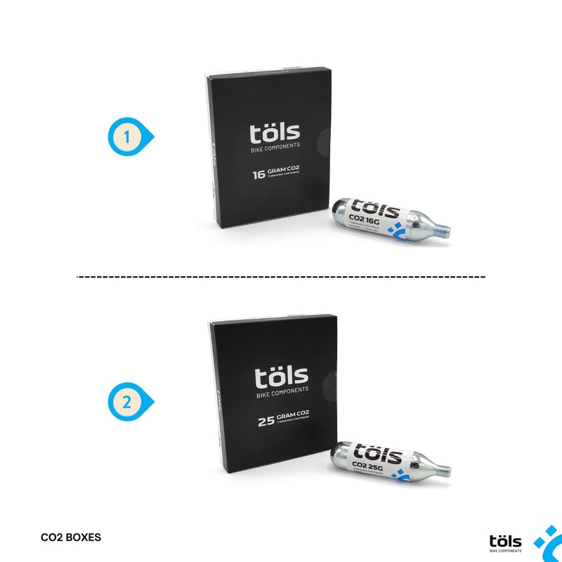 TÖLS BIKE COMPONENTS Töls 16 Gr Co2 Refill Box 5