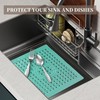 WILLKOMMEN Kitchen Sink Mat, 12" x 10" Rectangular Sink Protector