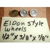 Eldon 1 Pair Eldon Slot Car Chrome Wheels 1/2" X
