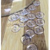 50 Pieces Clear Buttons 15mm Reversible Sew On Polyester Craft