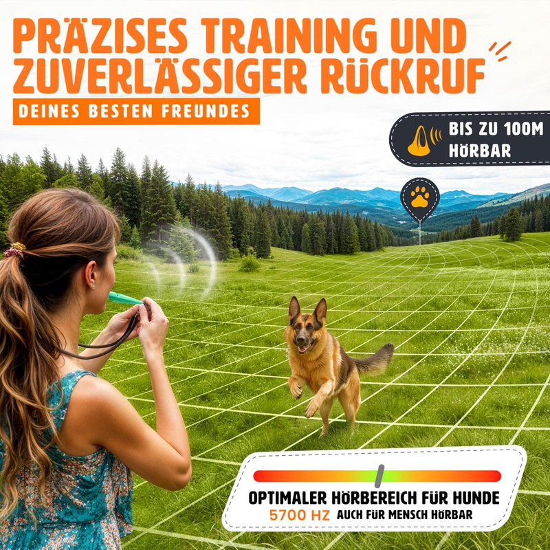 ENERO® Dog Whistle with Practical Neck Strap - Perfect Dog