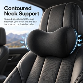 Memory Foam Car Neck & Lumbar Support Pillows for Driving – Contoured Comfort Cushions for Daily Commutes and Long Road Trips