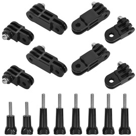 Tibapla 2 Set 3-Way Pivot Arm Adapter, Adjustable Extension Pivot Arm Adapter Set with Long/Short Straight Same/Reverse Direction Joints Connector Converter for Sports Camera Go-Pro SJCAM