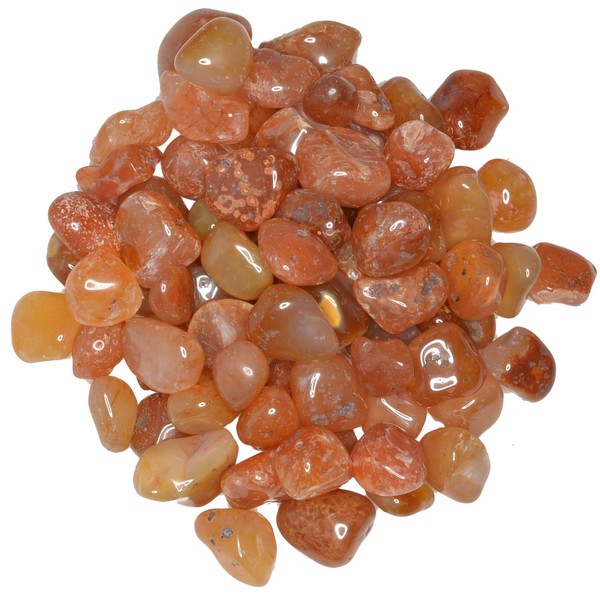 Hypnotic Gems Materials: 1/2 lb Carnelian Tumbled Stones - Grade