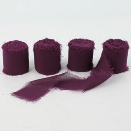 Fyfjur Schleifenband Rot 4 cm X 20 M, Geschenkband Satinband Stoffband Dekoration, Chiffonband Hochzeit Dekoband für BrautsträUße, Geschenkverpackung, Hochzeitseinladungen, DIY-Kunsthandwerk