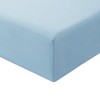 RUIKASI Fitted Sheet 160 x 200 cm Blue Bed Sheet