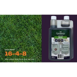 16-4-8 Liquid Lawn Fertilizer | (32 fl. oz.) | with Iron, L-Amino Acids, and Fulvic Acid | Balanced Lawn Food for All Grass Types - Size: 8 fl. oz.