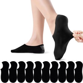 TUUHAW Invisible Socks Mens Socks Size 9-12 UK Black Trainer Socks for Men 9-12 No Show Socks Shoe Socks Cotton Socks Mens 9-12 Ankle Socks Mens 9-12 Multipack of 10 Liner Socks Running Socks