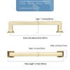 9BUILD 6 Pack 5 Inch Brushed Brass Cabinet Handles -