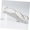 IWOWHERO Pocket Sized Stainless Steel Beard Comb Multi-functional Grooming Tool