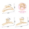 LUKACY 6 Pack Large Metal Hair Claw Clips - 4