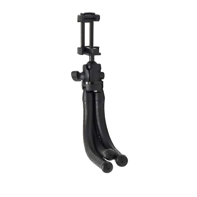 Flexible Tripod, 360° adjustment ballhead which allows for horizon, vertical,