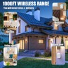 8 Pcs Waterproof Doorbell Kit 4 Pcs Home Doorbell with