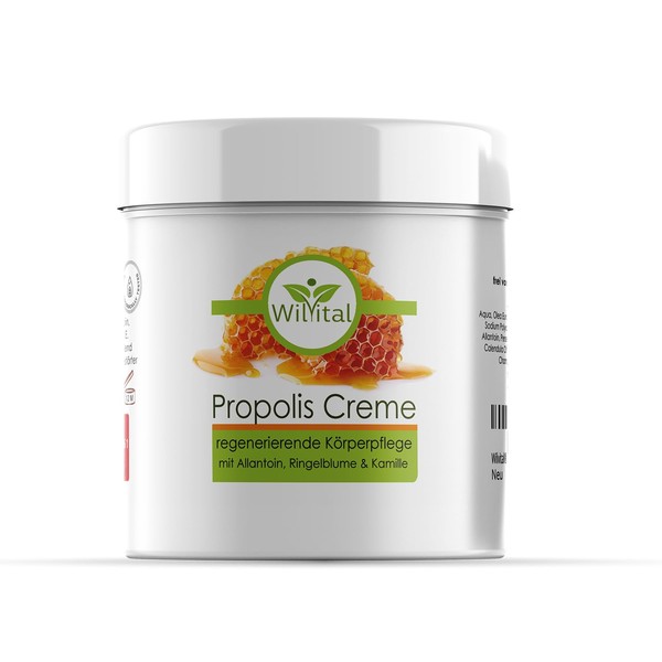 Wilvital Propolis Cream Intense, 200 ml, with Natural Propolis Extract,