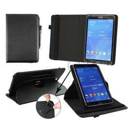 Emartbuy® Universal 9.1 – 10.1 inch 360 Degree Rotating Stand Folio Wallet Case Cover With Protective Cover Elastic Strap And Stylus Pen For Selected Devices Charged unten