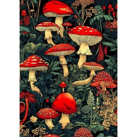 TOSTOG Diamond Painting Kits for Adults,Mushroom 5D DIY Diamond Art Kit Full Drill Diamond Crystal Rhinestone Arts and Crafts Picture for Home Wall Decor 30x40cm