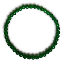 Vifaleno Malaysia Jade Natural Green Round 4mm Jade Bracelet - 19cm Long Stretch Bracelet, jade, Jade