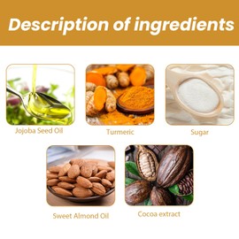 Körperpeelings mit Kurkuma, Body Scrub, Nahrhaftes Hautpeeling Salzpeeling Reich an Natürlichen Mineralstoffen, Hilft den Glanz der Haut Wiederherzustellen, Nährt die Haut Tief