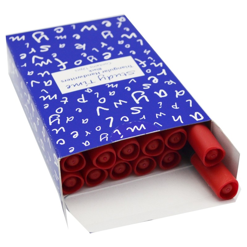 Study Time Triangular Handwriting Pens - Black (Pack of 12)