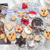 Cookie Cutter,12 PCS Heart Star Circle Flower Shaped Stainless Steel