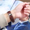 Moran Genuine Leather Watch Band, Replacement Strap, D Buckle, For