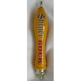 BATEMEN Shiner Bock Full Size Tap Handle - Yellow Torpedo Style by Spoetzl Brewery