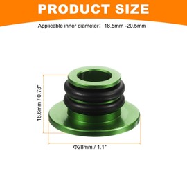 sourcing map Bar End Plugs Aluminum Handlebar End Caps Bike Plugs 0.57oz with Matching Rings for MTB Road BMX Fixed Gear Bike, Green