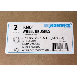 Advance Knotted Wire Wheel 8" Diameter x .014 Wire Diameter x 2" Arbor Hole