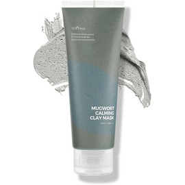 IsNtree Mugwort Calming Clay Mask 100ml, 3.38 fl.oz Korean Skincare Deep Pore Cleansing & Sebum Control Soothing Wash-Off Mask for Sensitive Skin Exfoliates & Refines Texture