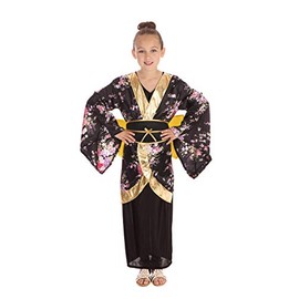 Girls Japanese Chinese Geisha Around the World Fancy Dress Costume Outfit 4-12 years (10-12 years)