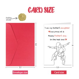 Ygyhiey Cute Father's Day Card Gifts from Daughter, Lovely Dad Gifts from Daughter, Best Fathers Day Card Gifts for Dad, Happy Father’s Day Card