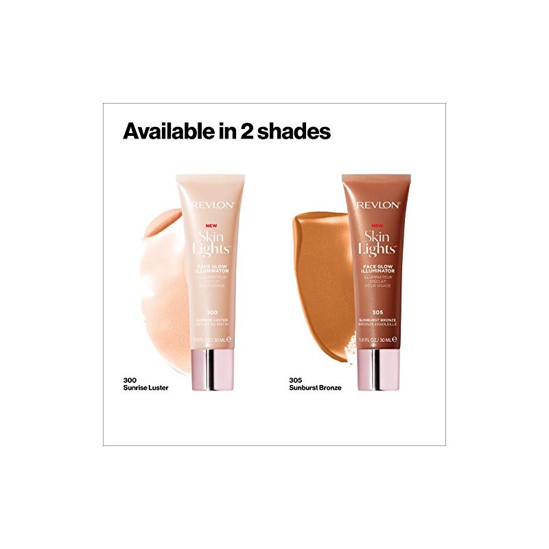 Revlon Skinlights Face Glow Illuminator, Liquid Bronzer, Sunrise Luster, 1