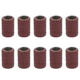 uxcell 1/4 Inch x 1/2 Inch Sanding Sleeves 120 Grits Sandpapers Band Drums 10 Pcs