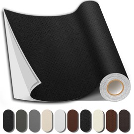 Shagoom Leather Repair Patch, Strong Sticky Repair Patch Self Adhesive Waterproof, DIY Large Vinyl Patches for Couches, Furniture, Sofa, Car, Chair (Black, 3.5X79 inch)