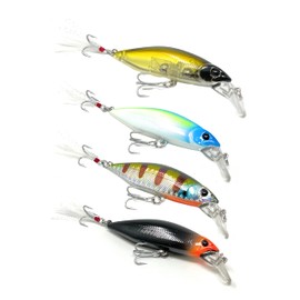 VENSE Jerkbait La Bala Minnow Fishing Lure 70mm Super Sinking Freshwater/Saltwater Two Treble Hook 3X VMC (B1-70-12gr)