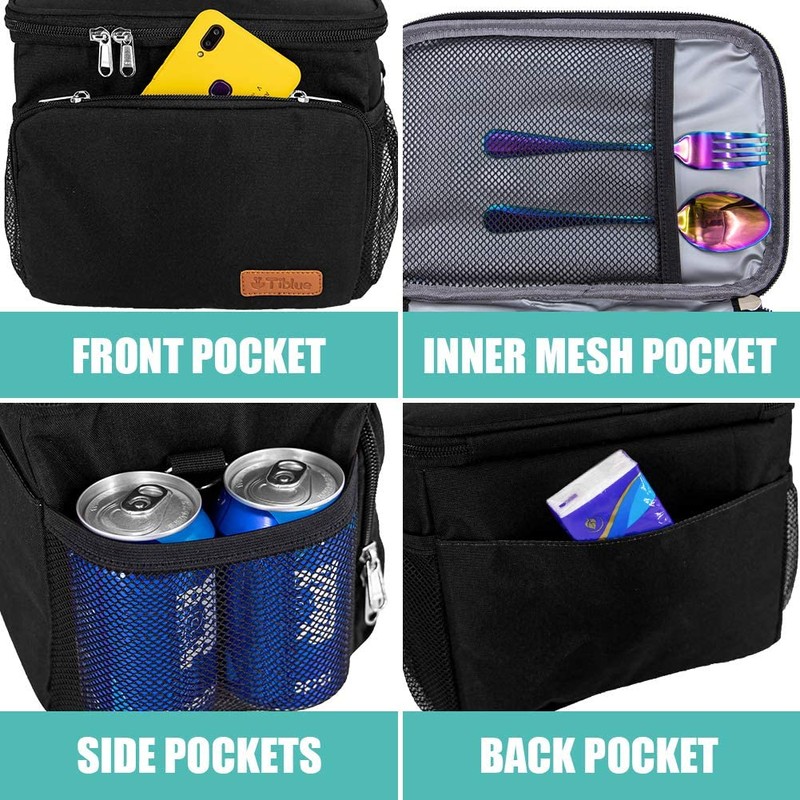 Tiblue Insulated Lunch Bag for Women/Men, Reusable Lunch Box for