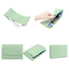 [Riorne] Women's Mini Wallet, Small Wallet, Mini Wallet, Compact Trifold, Thin Wallet, Skimming Prevention, Genuine Leather, green