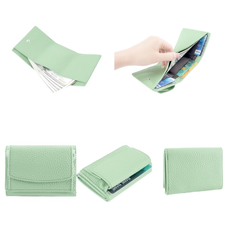 [Riorne] Women's Mini Wallet, Small Wallet, Mini Wallet, Compact Trifold,