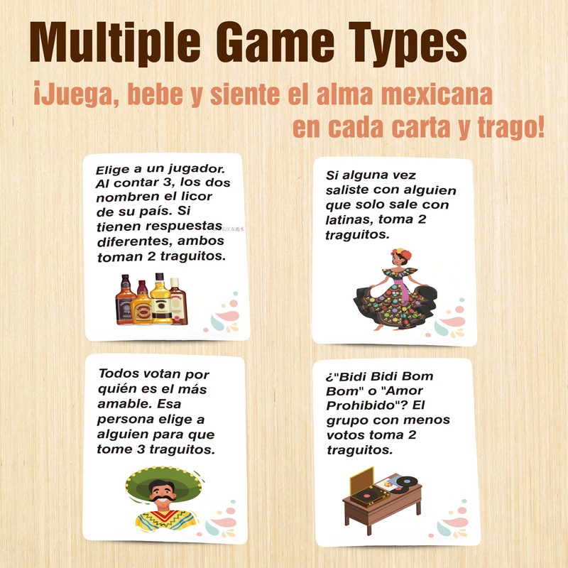 Chancla y Trago Drinking Game, El Chupito Adult Party Board