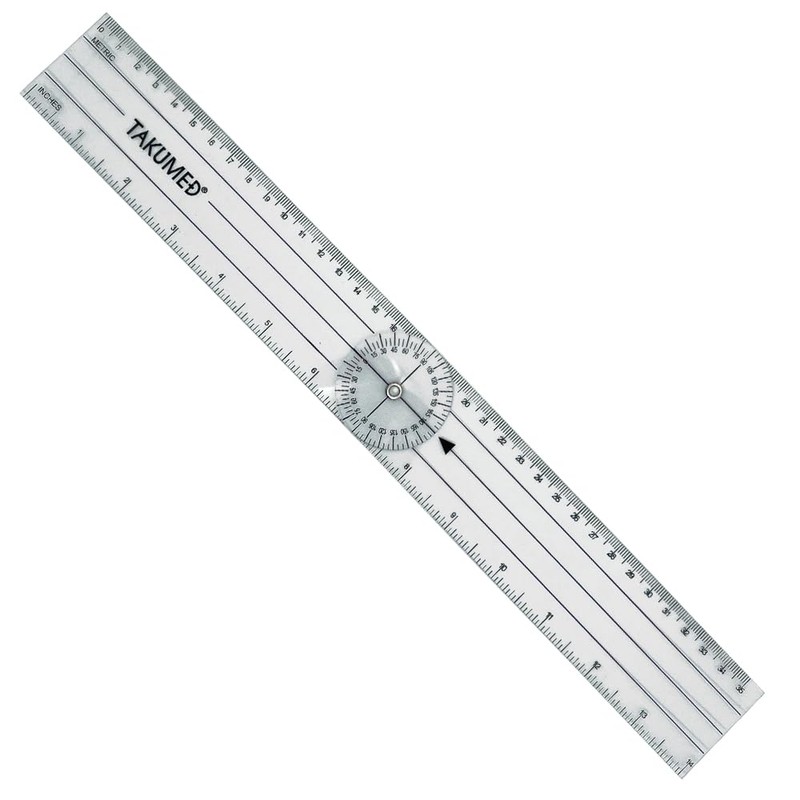 TAKUMED Plastic Angle Meter Goniometer Transparent Type D (TypeD-II)