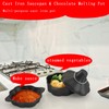 UKENEM Cast Iron Saucepan & Chocolate Melting Pot, Small Sauce
