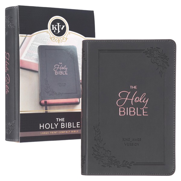 KJV Holy Bible, Compact Large Print Faux Leather Red Letter