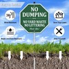 No Dumping No Yard Waste No Littering Sign, 10"W x
