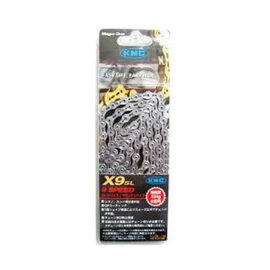 KMC 9スピード用軽量チェーン X9SL シルバー