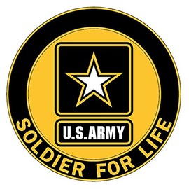 U.S. Army Soldier for Life Logo 3.25"x3.25" Decal
