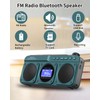 SEMIER Small Digital FM Radio Bluetooth Speaker, Handheld Rechargeable Radio