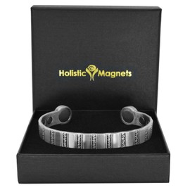 Copper Magnetic Bracelet Unisex Pewter Plated Copper Bangle Large High Power Neodymium Magnets Adjustable-HPS (L: Wrist 19.5-22.5cm/7.6-8.75")