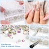 AUYAO Nail Art Rhinestones 4200 PCS Nail Art Gems, Nail